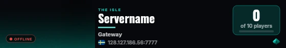 Servername live status badge