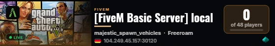 [FiveM Basic Server] local live status badge