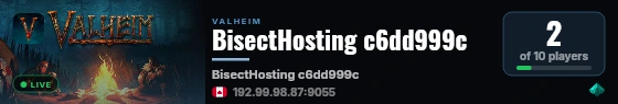 BisectHosting c6dd999c live status badge