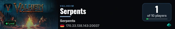 Serpents live status badge