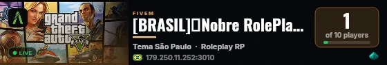 [BRASIL]✅zero RolePlay #WIPE HOJE FACs LIVRES live status badge