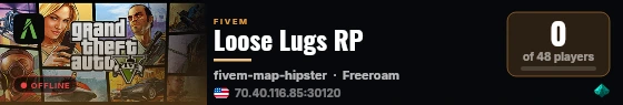Loose Lugs RP live status badge