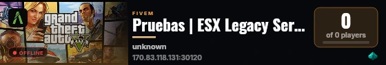 Pruebas | ESX Legacy Server live status badge