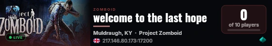 welcome to the last hope live status badge
