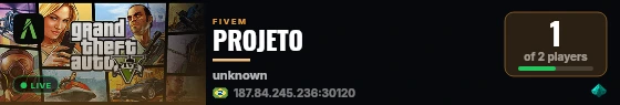 PROJETO live status badge
