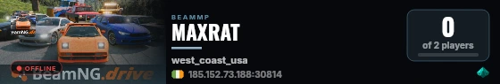 MAXRAT live status badge