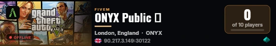 ONYX Public ★ live status badge