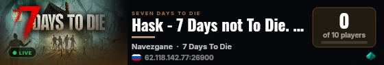 Hask - 7 Days not To Die. Rus live status badge