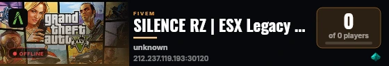 SILENCE RZ | ESX Legacy Server live status badge
