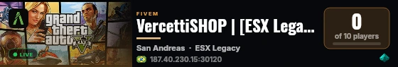 VercettiSHOP | [ESX Legacy] live status badge