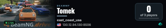 Tomek live status badge