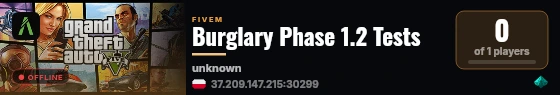 Burglary Phase 1.2 Tests live status badge