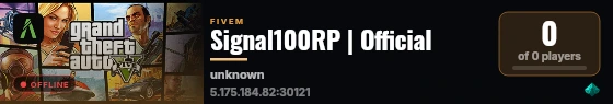 Signal100RP | Official live status badge