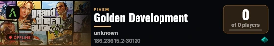 Golden Development live status badge