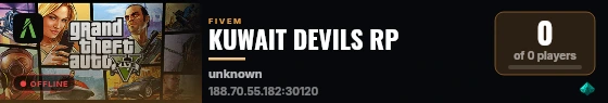 KUWAIT DEVILS RP live status badge