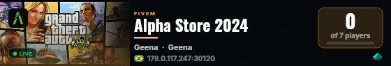 Alpha Store 2024 live status badge