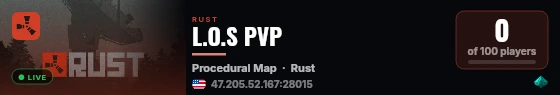 L.O.S PVP live status badge