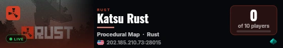 Katsu Rust live status badge