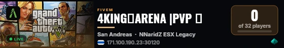 4KING⌁ARENA |PVP 👑 live status badge