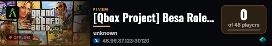 [Qbox Project] Besa Roleplay Test live status badge