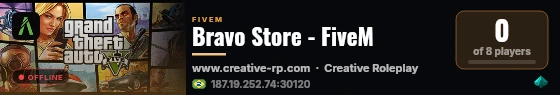 Bravo Store - FiveM live status badge