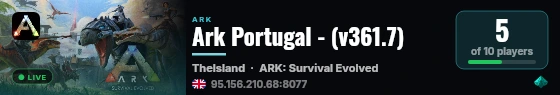 Ark Portugal - (v361.7) live status badge