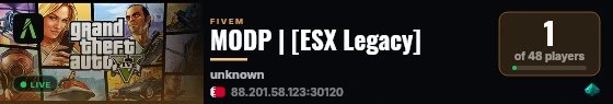 MODP | [ESX Legacy] live status badge