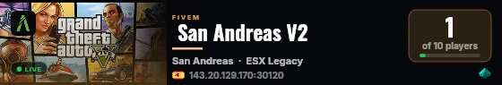  San Andreas V2 live status badge