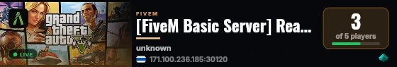 [FiveM Basic Server] Realmybase live status badge