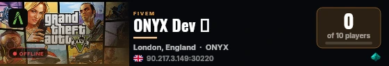 ONYX Dev ★ live status badge