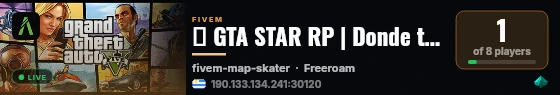 🌟 GTA STAR RP | Donde tu historia cobra vida live status badge
