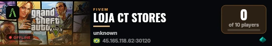LOJA CT STORES live status badge