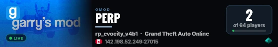 PERP live status badge