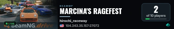 MARCINA'S RAGEFEST live status badge
