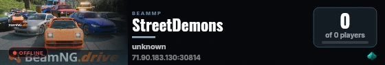 StreetDemons live status badge