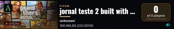 jornal teste 2 built with Qbox Project by The Community! live status badge