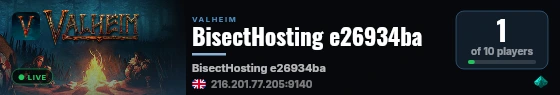 BisectHosting e26934ba live status badge