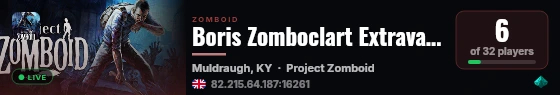 Boris Zomboclart Extravaganza the 4th live status badge