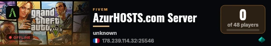 AzurHOSTS.com Server live status badge