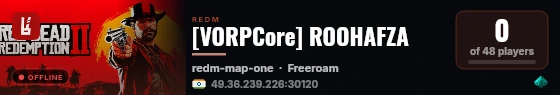 [VORPCore] ROOHAFZA live status badge