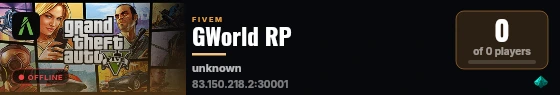 GWorld RP live status badge