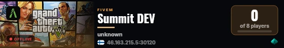 Summit DEV live status badge