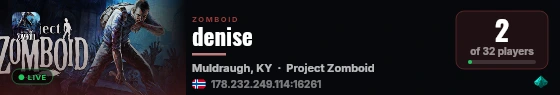 denise live status badge