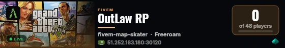 OutLaw RP live status badge