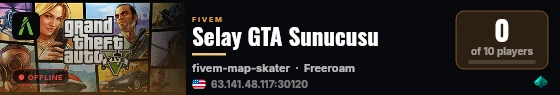 Selay GTA Sunucusu live status badge