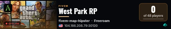 West Park RP live status badge
