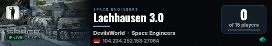 Lachhausen 3.0 live status badge