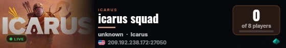 icarus squad live status badge