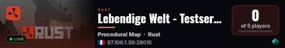 Lebendige Welt - Testserver live status badge