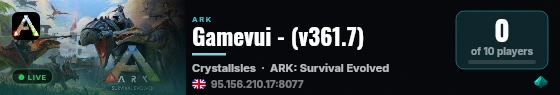 Gamevui - (v361.7) live status badge